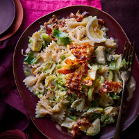 braised sprout and pancetta pasta